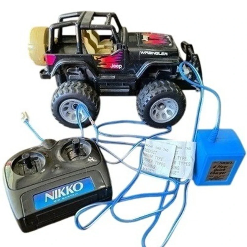 Vintage NIKKO Jeep Wrangler RC Includes Original Remote & Battery‎ Good Shape